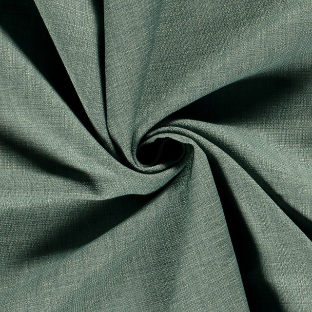 Linen look deco fabric solid dark mint