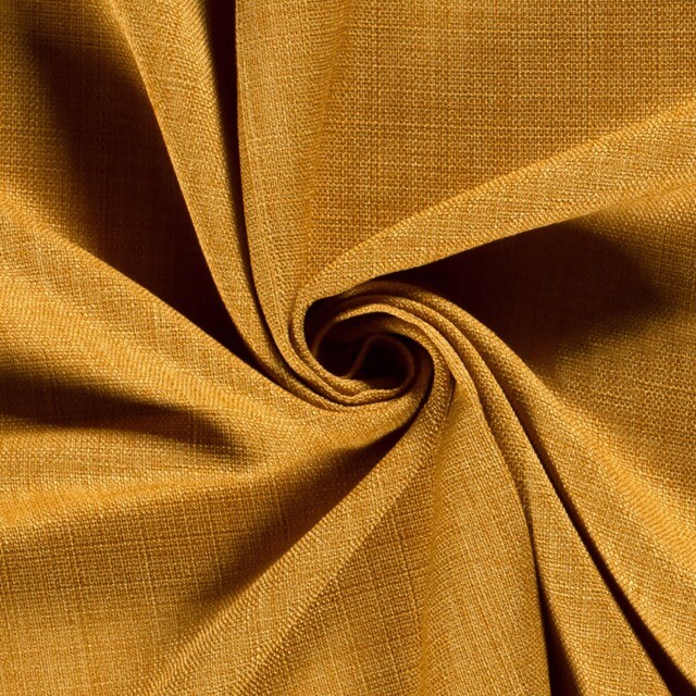 Linen look deco fabric solid ocher