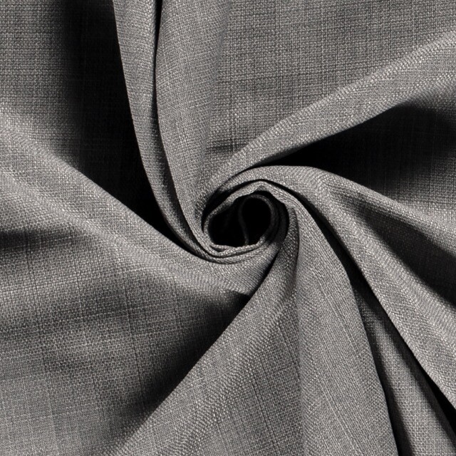 Linen look deco fabric solid grey