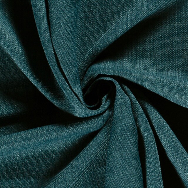 Linen look deco fabric solid petrol