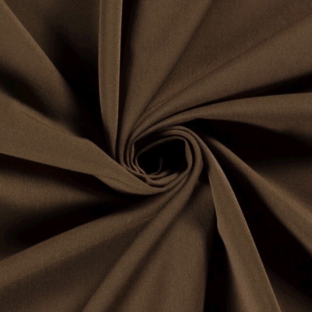 Bi-stretch gabardine brown