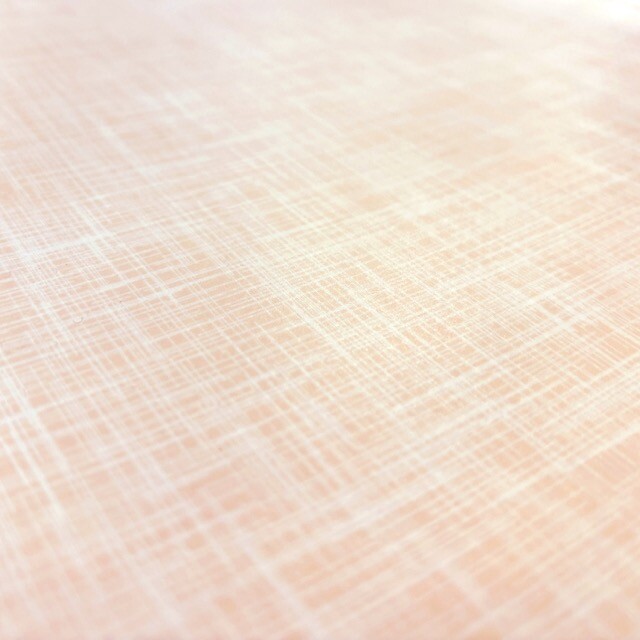 Coated tablecloth printed linen pattern light pink