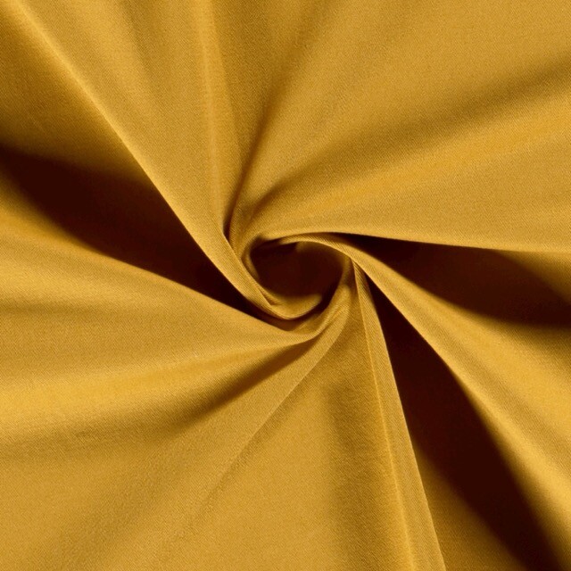 Cotton twill stretch solid ocher
