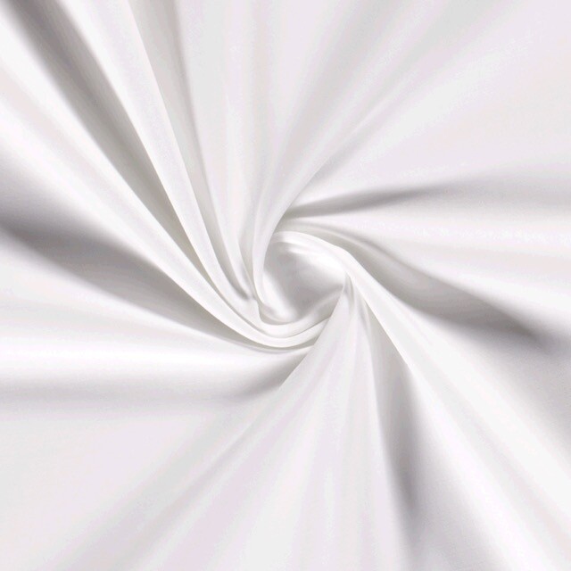 Cotton twill stretch solid white
