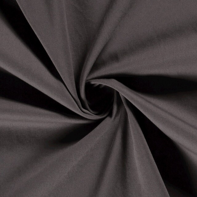 Cotton twill stretch solid dark grey