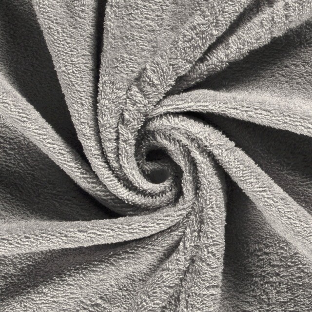 Terry toweling solid light grey