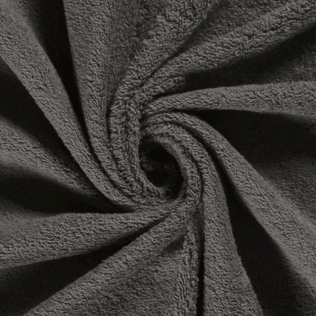 Terry toweling solid dark grey