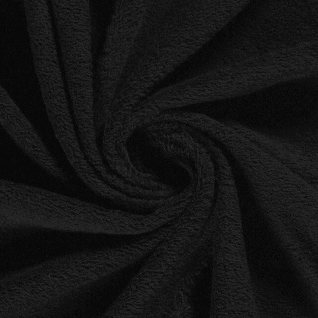 Terry toweling solid black