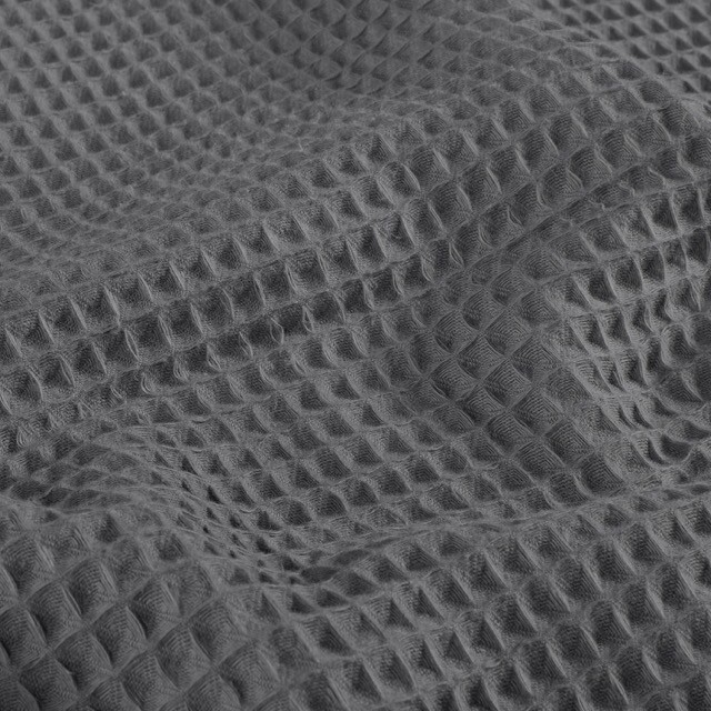 Waffle fabric coarse grey