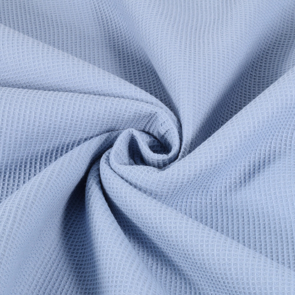 Waffle fabric fine light blue