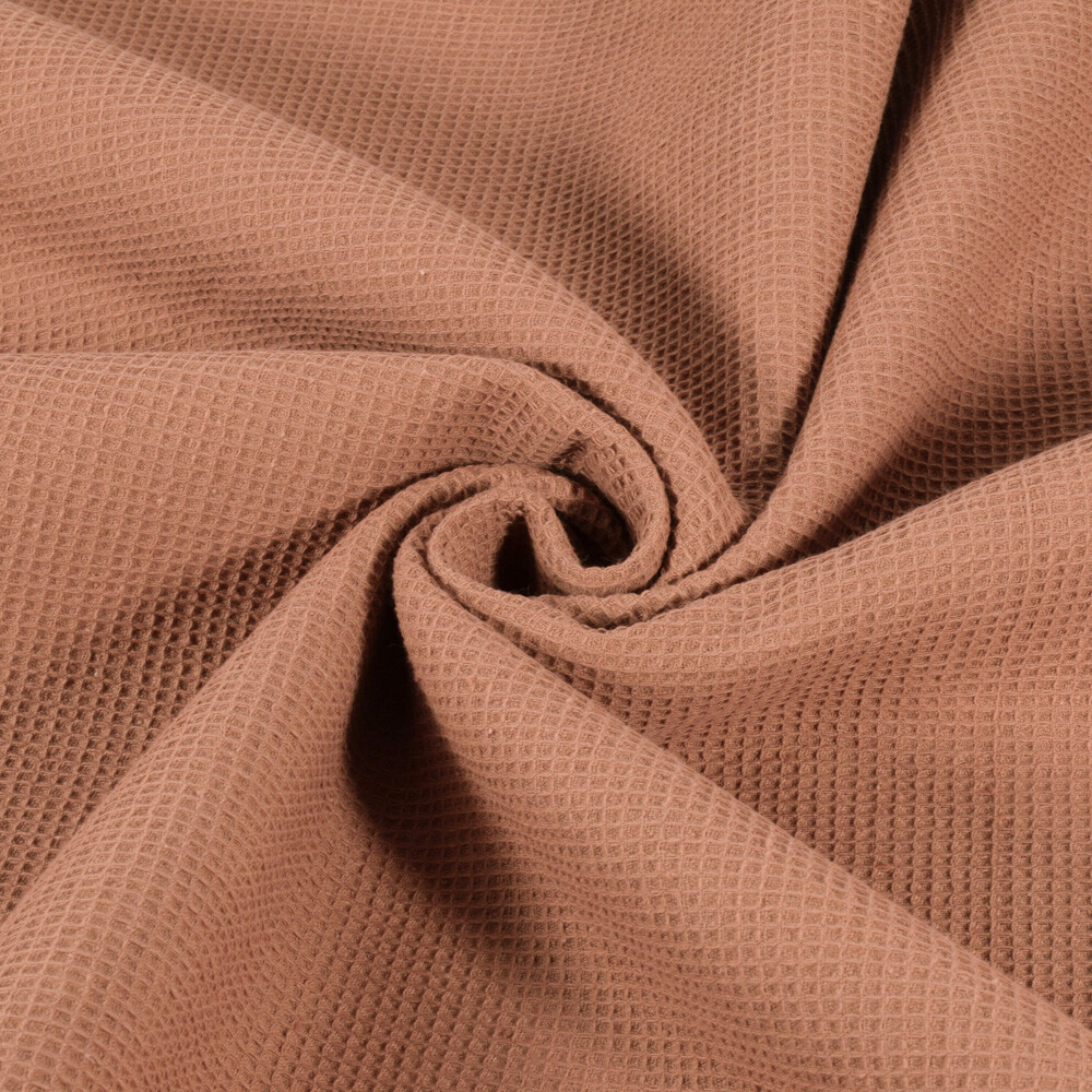 waffle fabric fine old pink/salmon