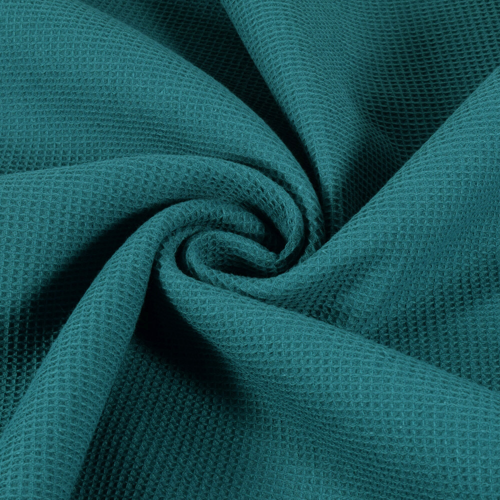 Waffle fabric fine petrol