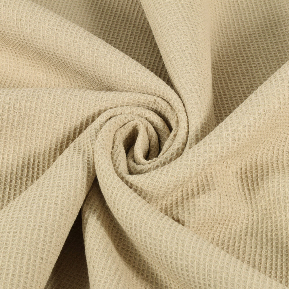 Waffle fabric fine beige
