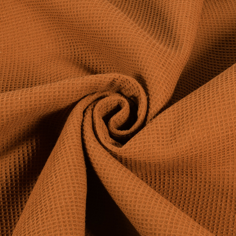 Waffle fabric fine brick