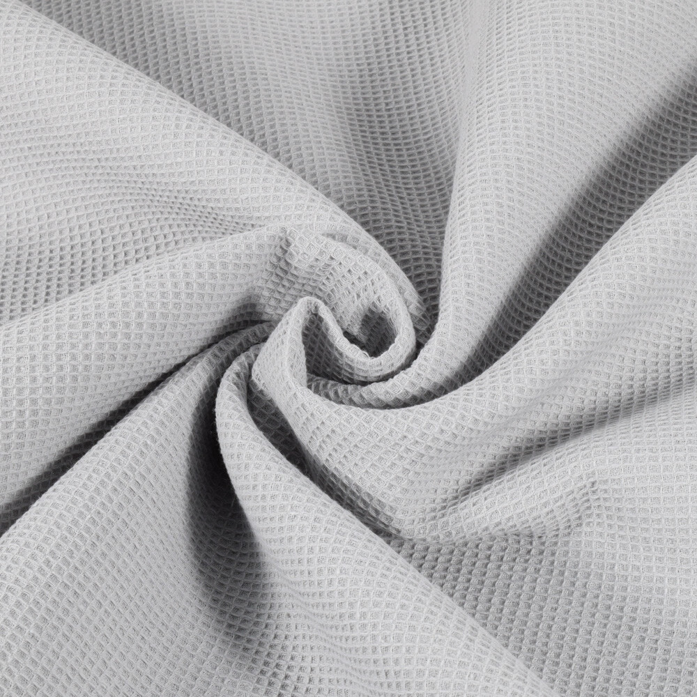 Waffle fabric fine light grey