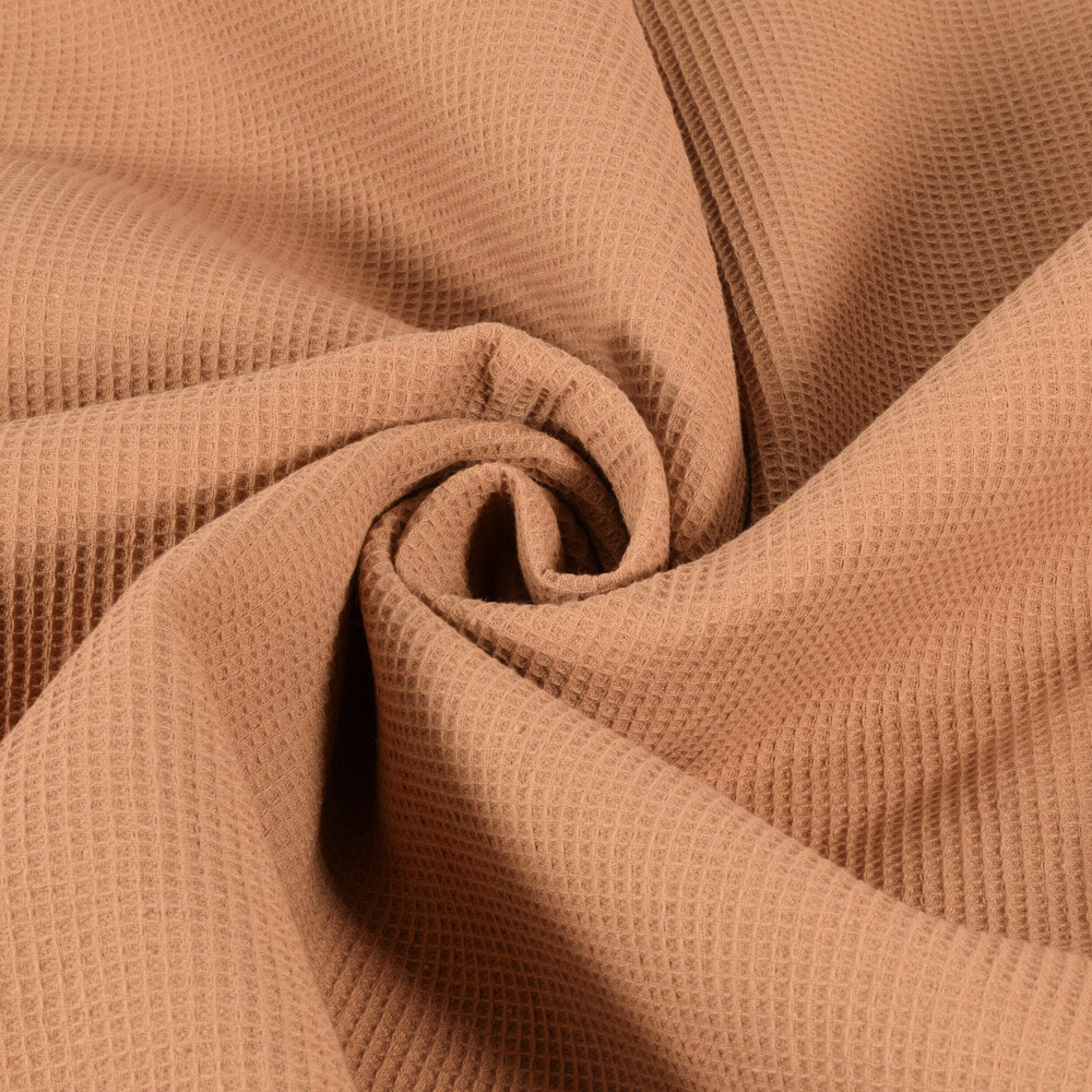 Waffle fabric fine old pink/salmon