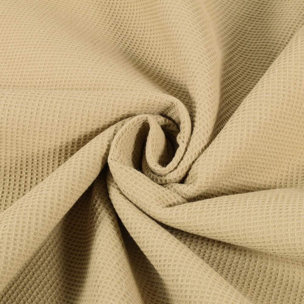 Waffle fabric fine beige