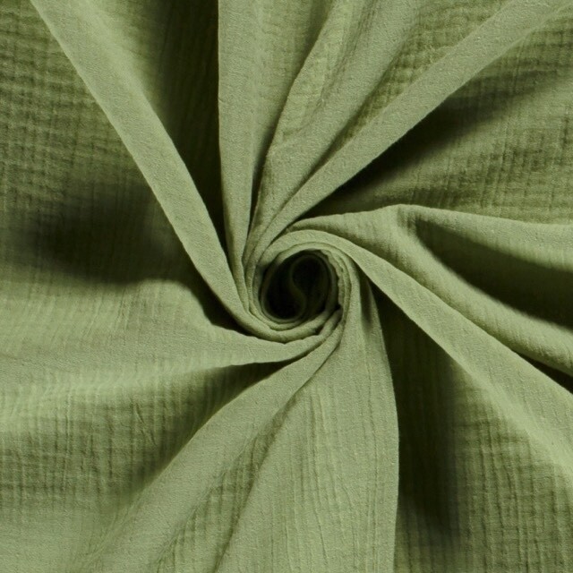 Cotton muslin solid kiwi