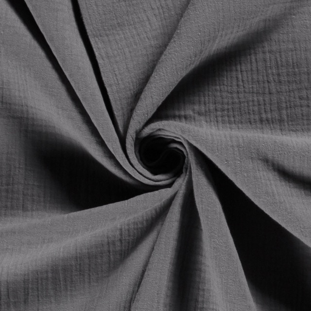 cotton muslin solid grey