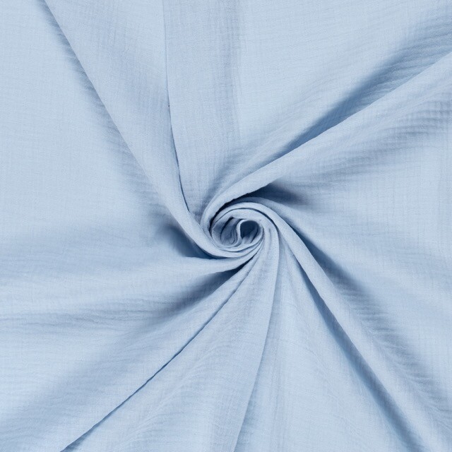 cotton muslin solid light blue