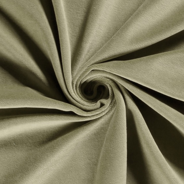 Nicky velours solid olive green