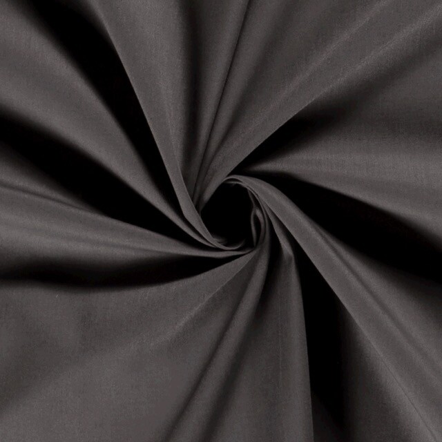 cotton poplin solid dark grey