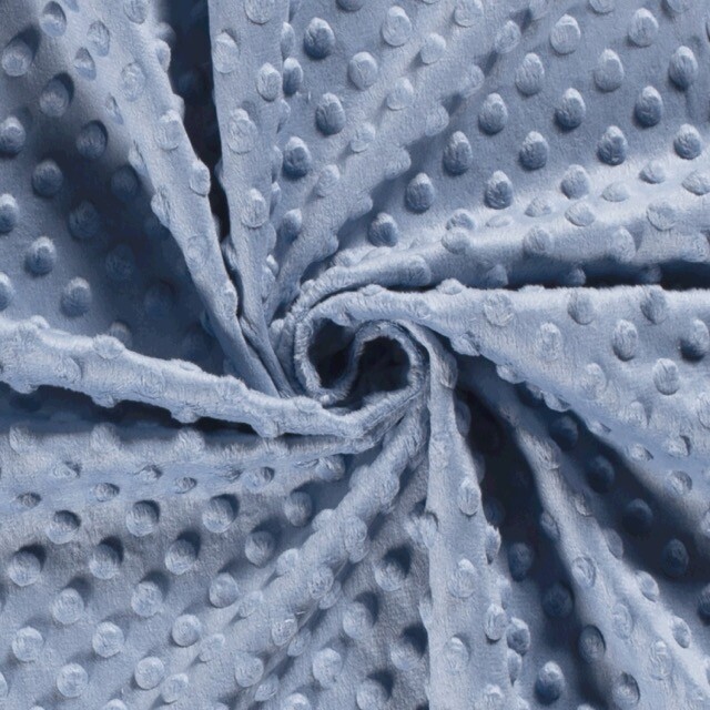 Minky fleece dots baby blue