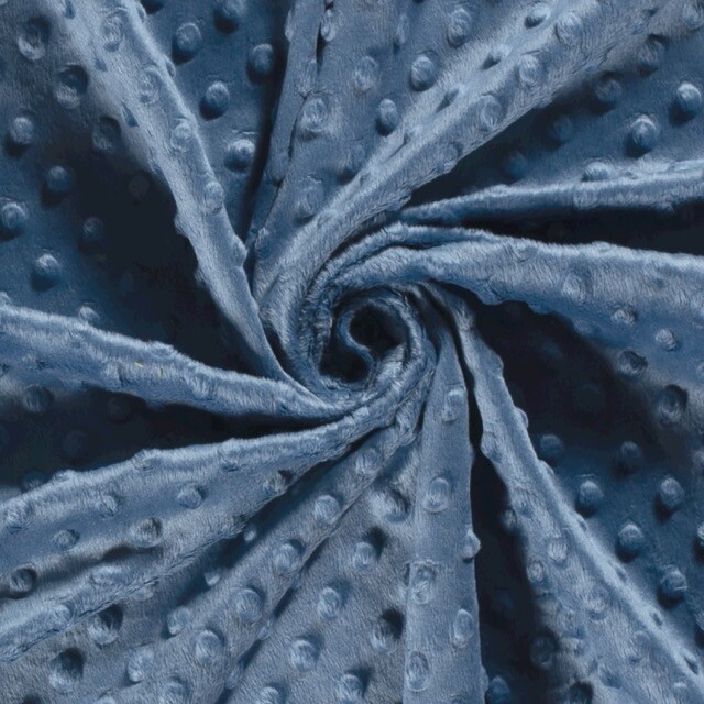 Minky fleece dots indigo