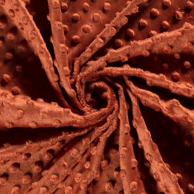 Minky fleece dots brick