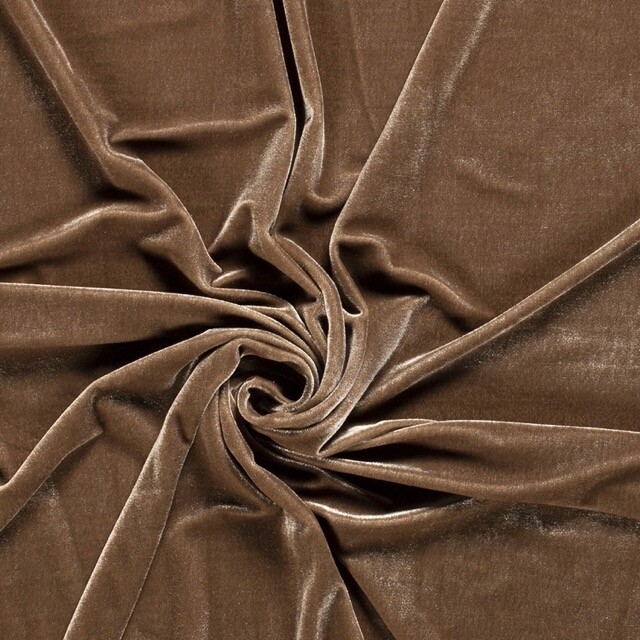 Velvet fabric beige