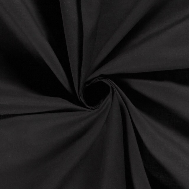 Cotton voile solid black
