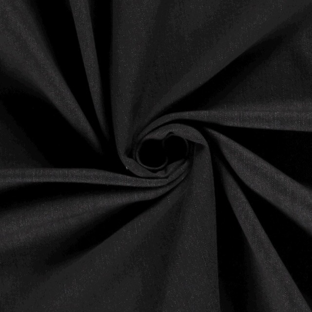 Denim stretch slub black melange
