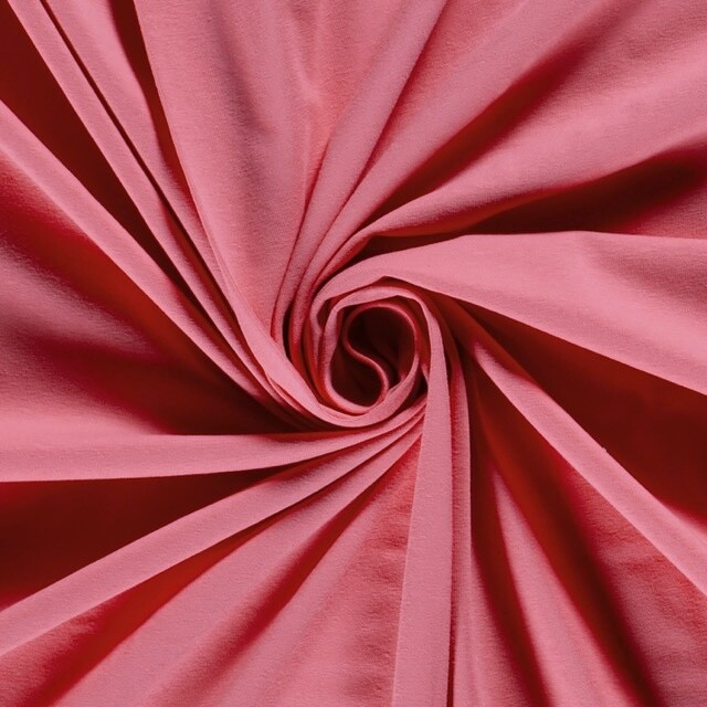Cotton jersey solid coral