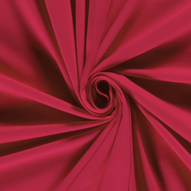 Cotton jersey solid raspberry