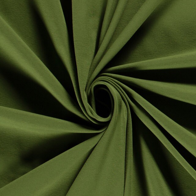 Cotton jersey solid forest green