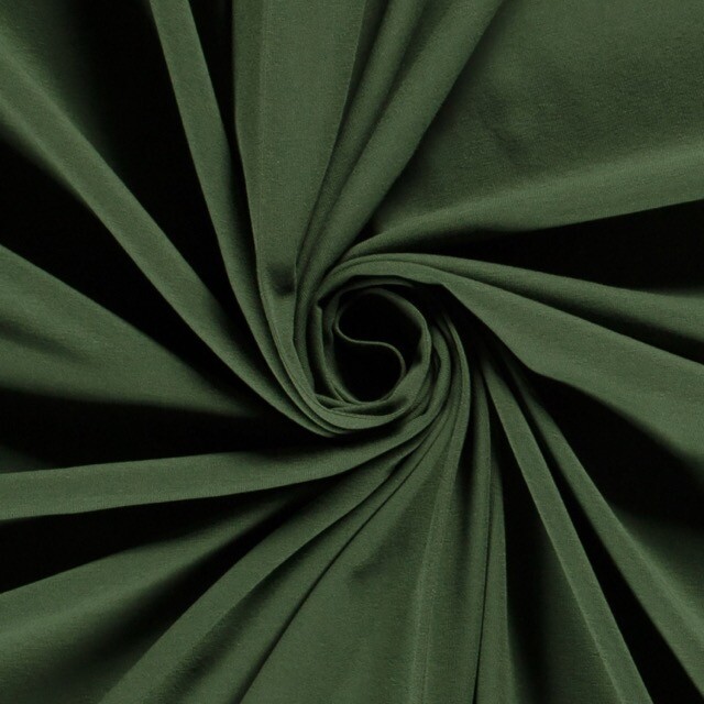 Cotton jersey solid dark green