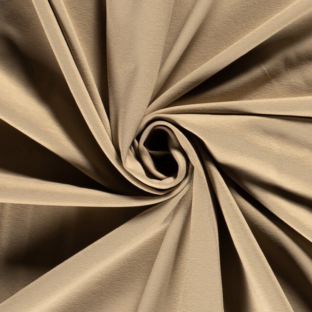 Cotton jersey solid beige