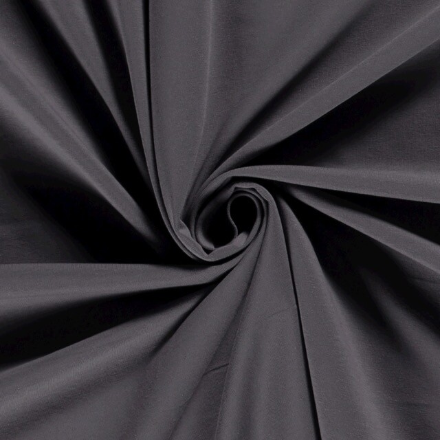 cotton jersey solid dark grey
