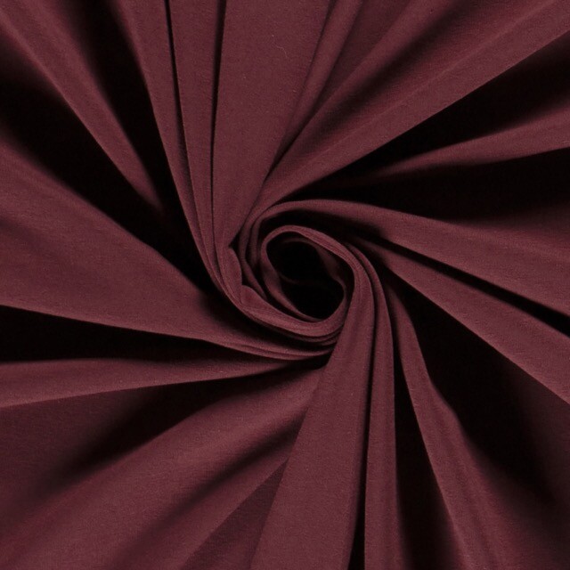 Cotton jersey solid wine-red