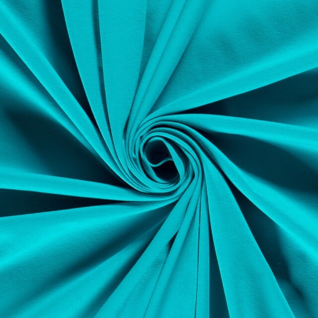 Cotton jersey solid turquoise