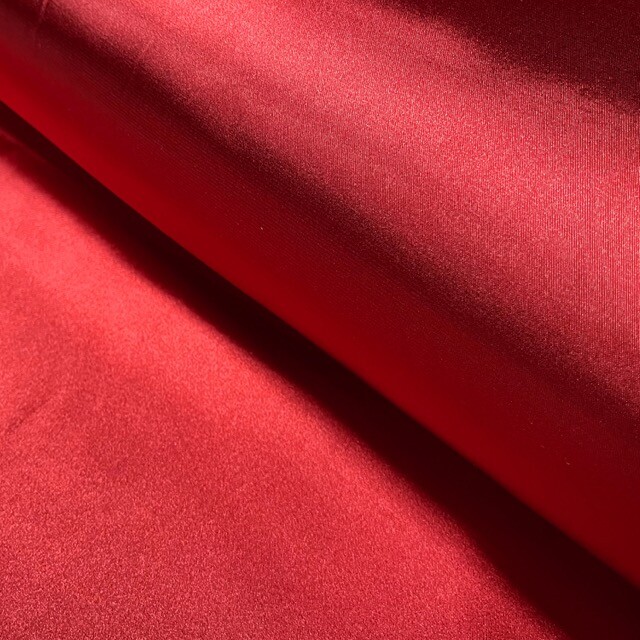 Satin stretch solid dark red