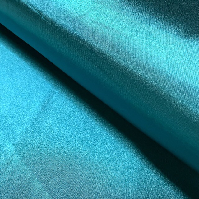 Satin stretch solid petrol