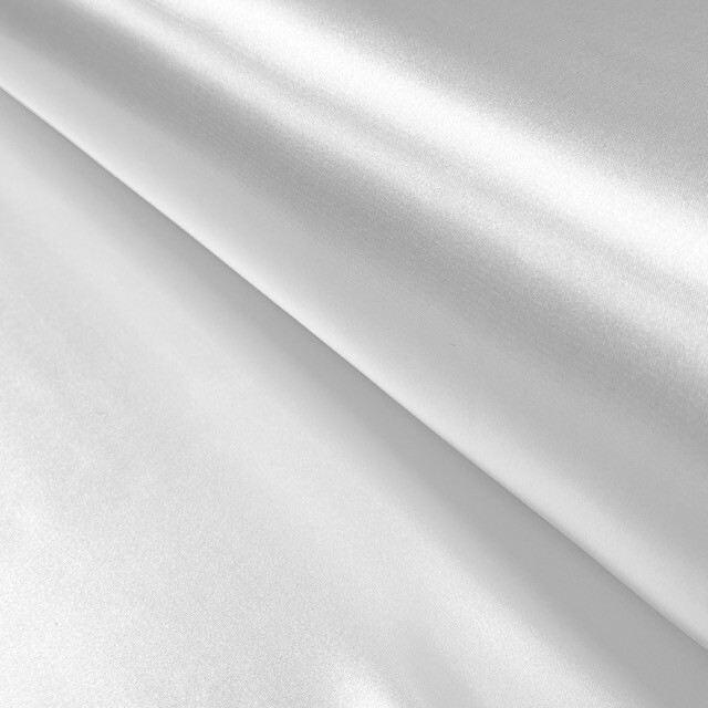 satin stretch solid white