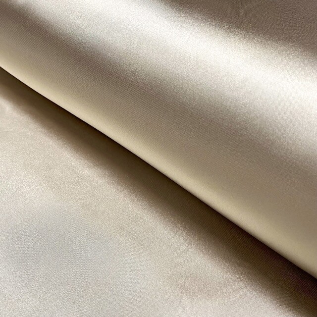 Satin stretch solid beige