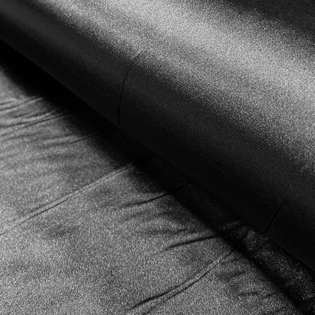 Satin stretch solid black