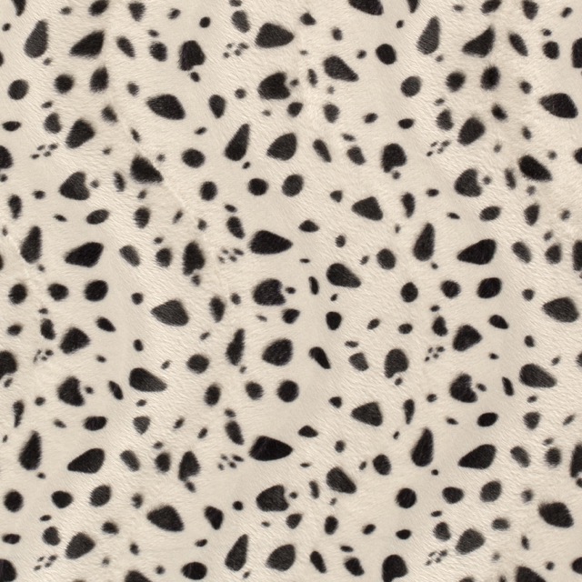 faux fur dalmatians offwhite