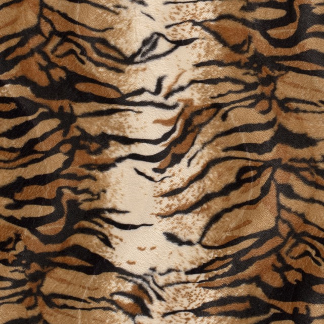 Faux fur tigers camel