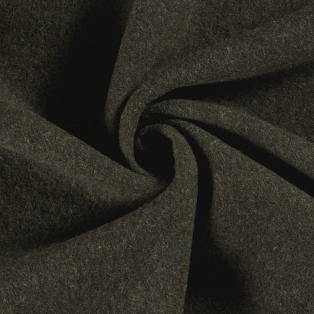Wool felt dark green melange