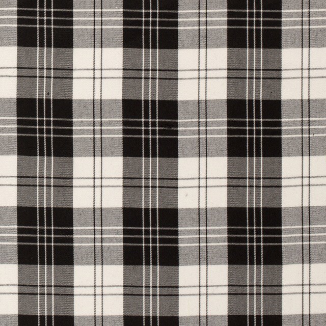 Gabardine tartan black/white