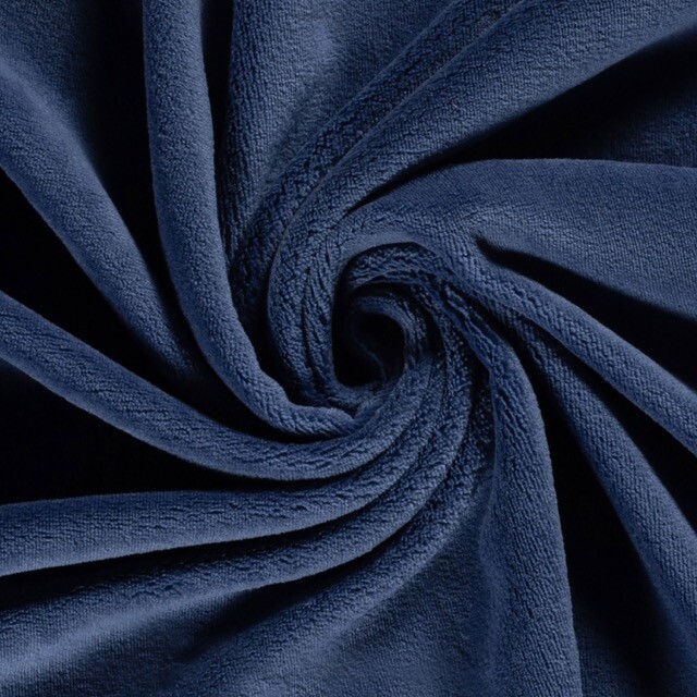 Coral fleece solid indigo